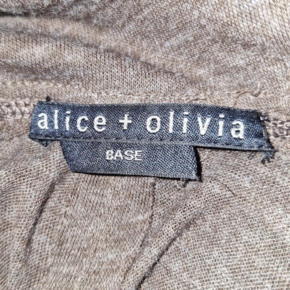 Alice + Olivia Base Sweater Brown Cowl Neck Knit Tunic Long Sleeve Size Small - Picture 8 of 9